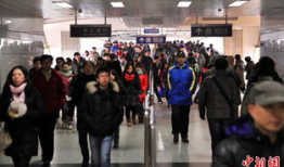 北京地铁早高峰图片